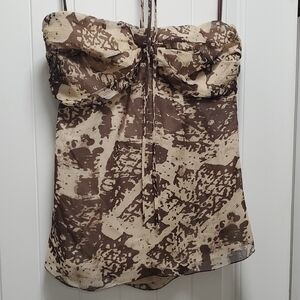 The Limited Brown and Cream Camisole